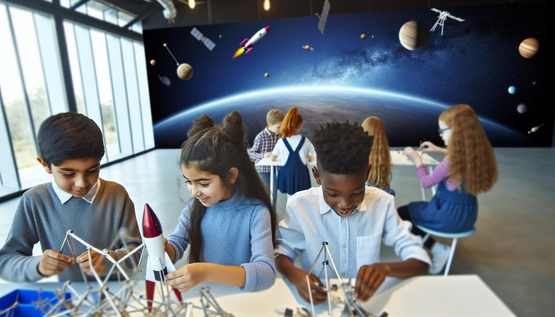 Unleash creativity through space-themed education, igniting curiosity, interactive learning, and community engagement to inspire the next generation of STEM enthusiasts and space explorers.